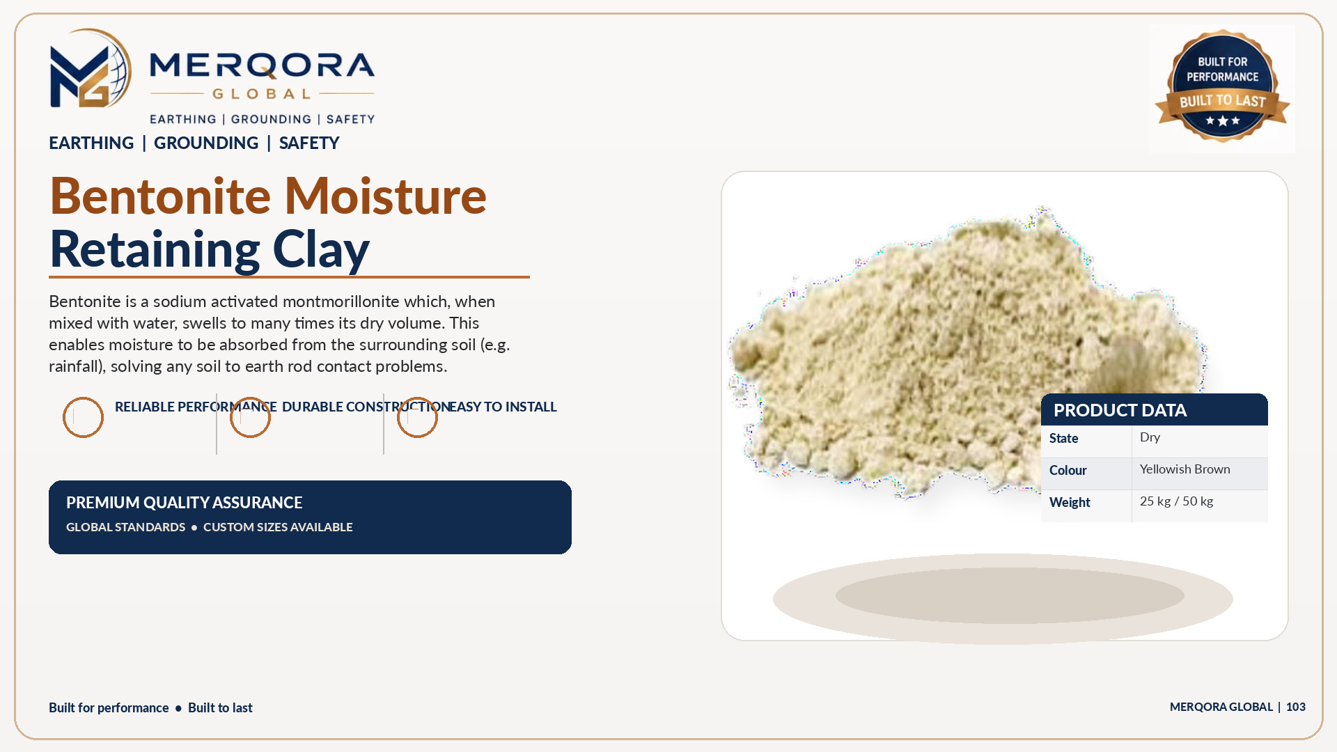 Bentonite Moisture Retaining Clay - High performance bentonite moisture retaining clay engineered for industrial applications.