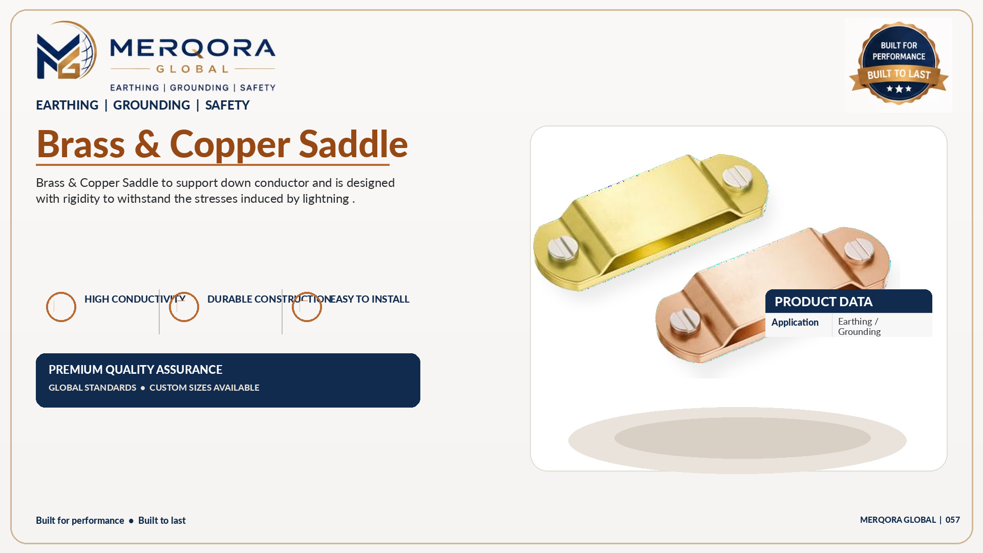 Brass and Copper Saddles - High performance brass and copper saddles engineered for industrial applications.