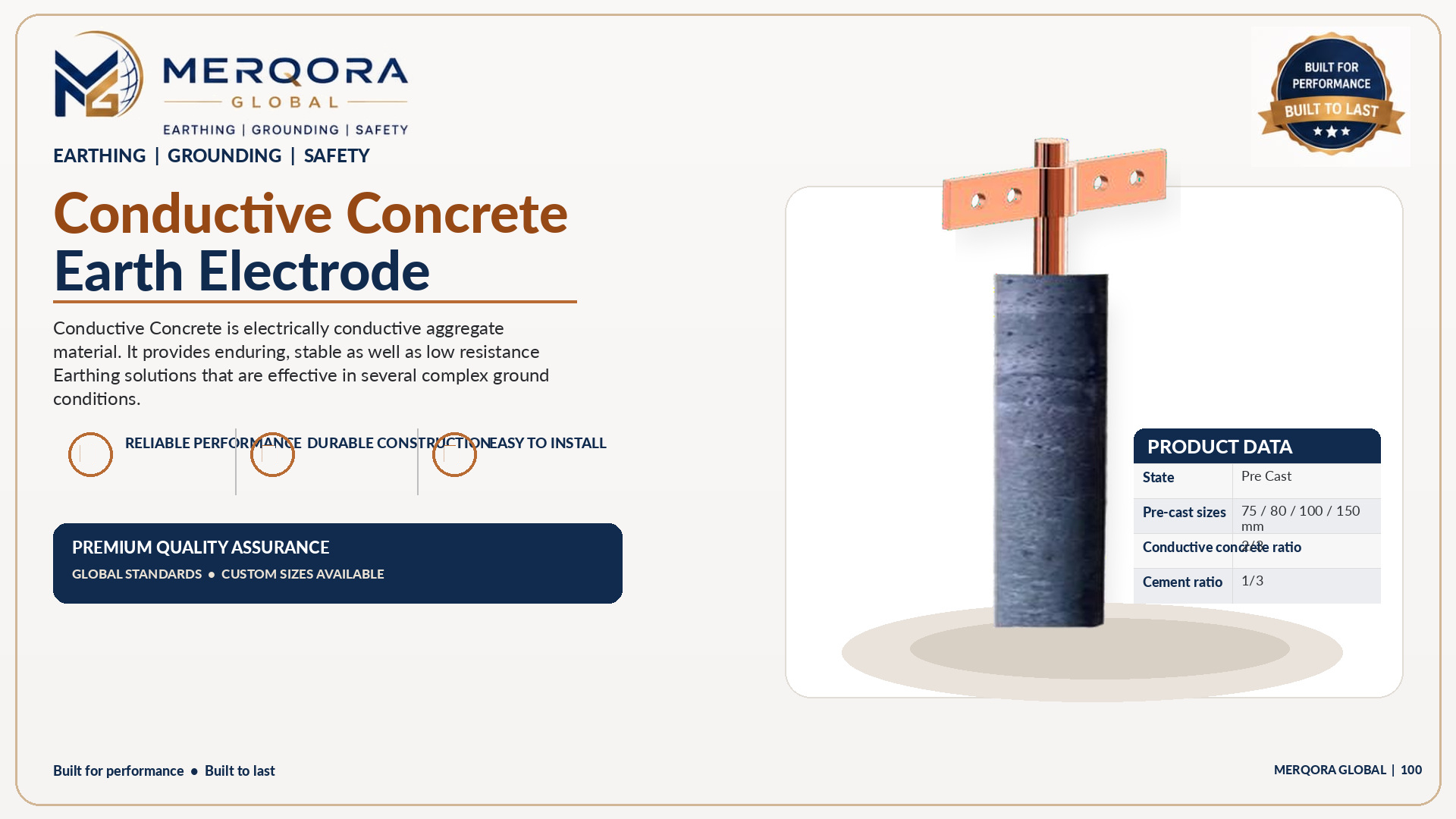 Conductive Concrete Earth Electrodes - High performance conductive concrete earth electrodes engineered for industrial applications.