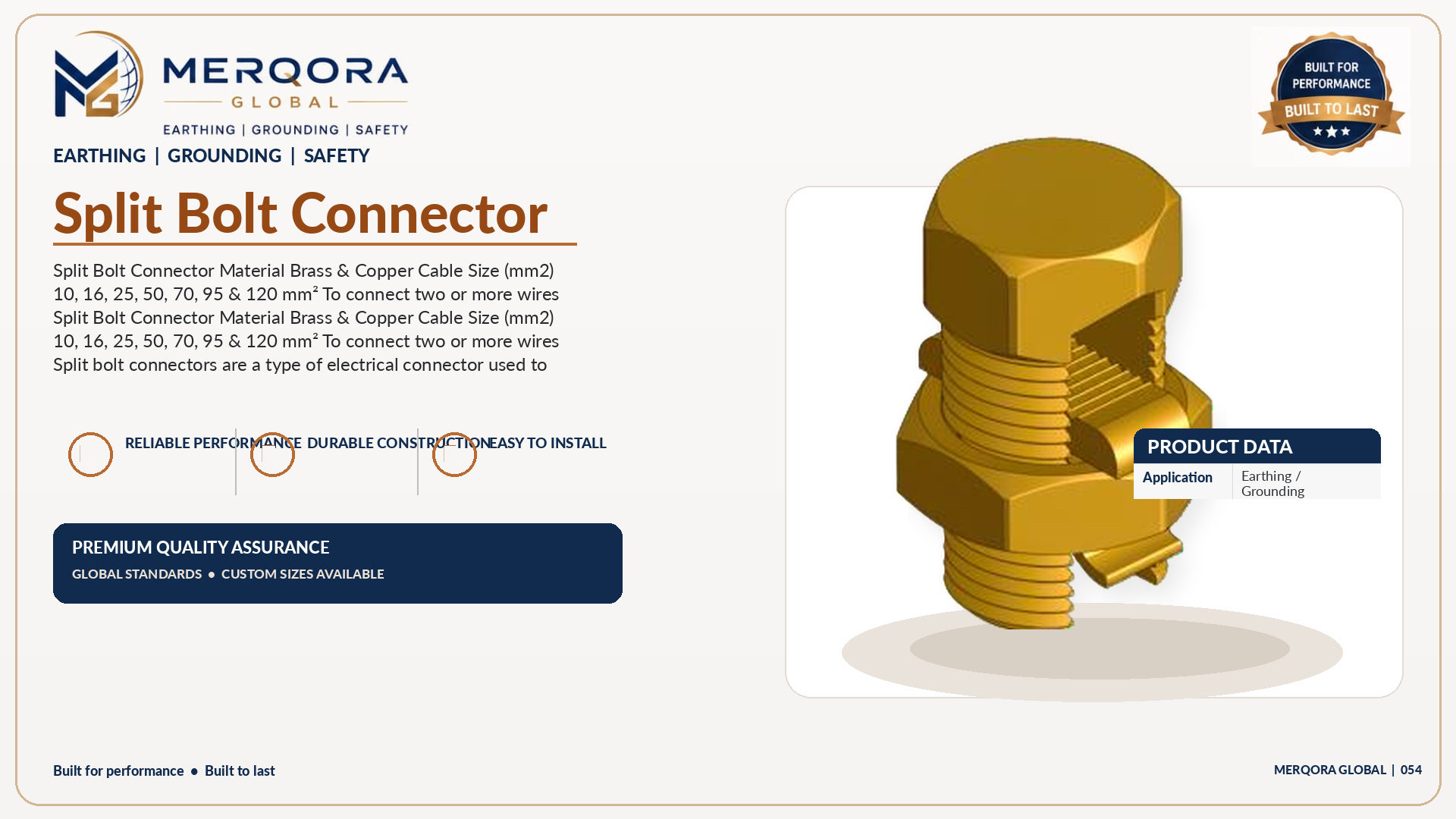 Cross Connectors and Split Bolt Connectors - High performance cross connectors and split bolt connectors engineered for industrial applications.