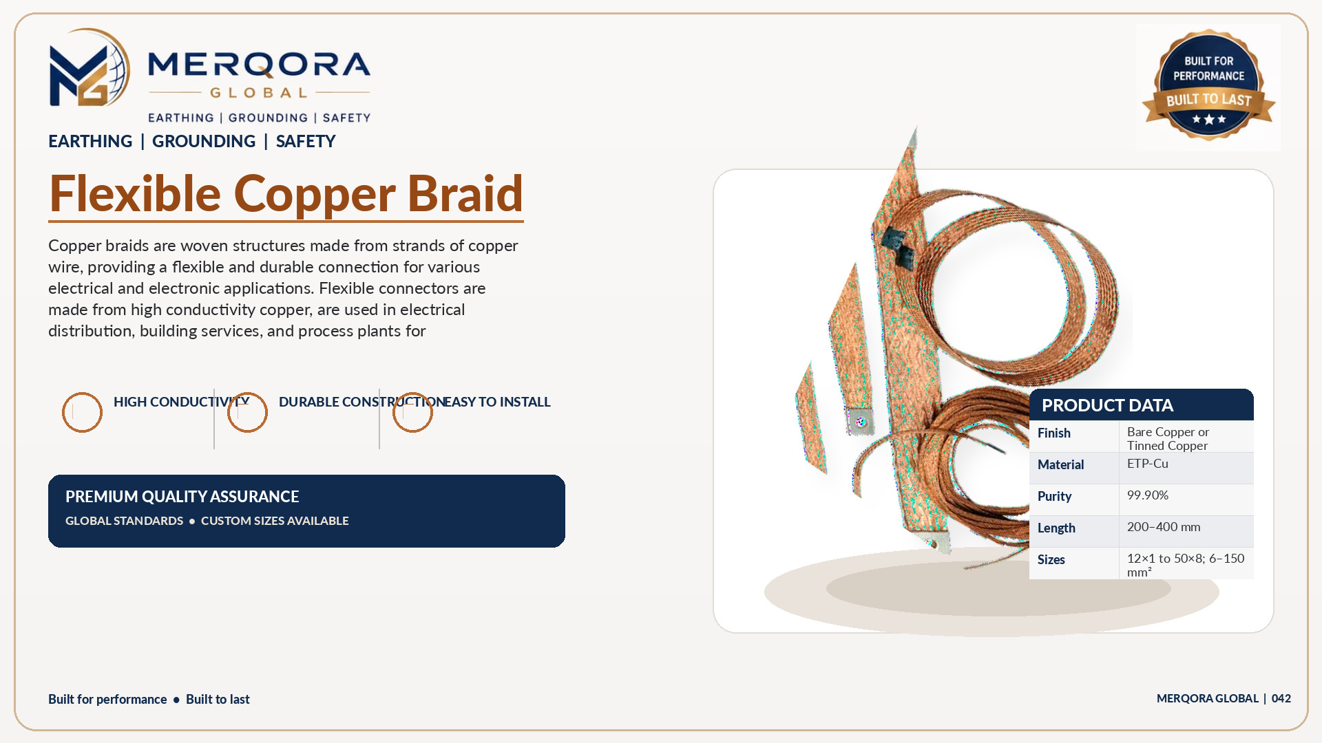 Flexible Copper Braids - High performance flexible copper braids engineered for industrial applications.