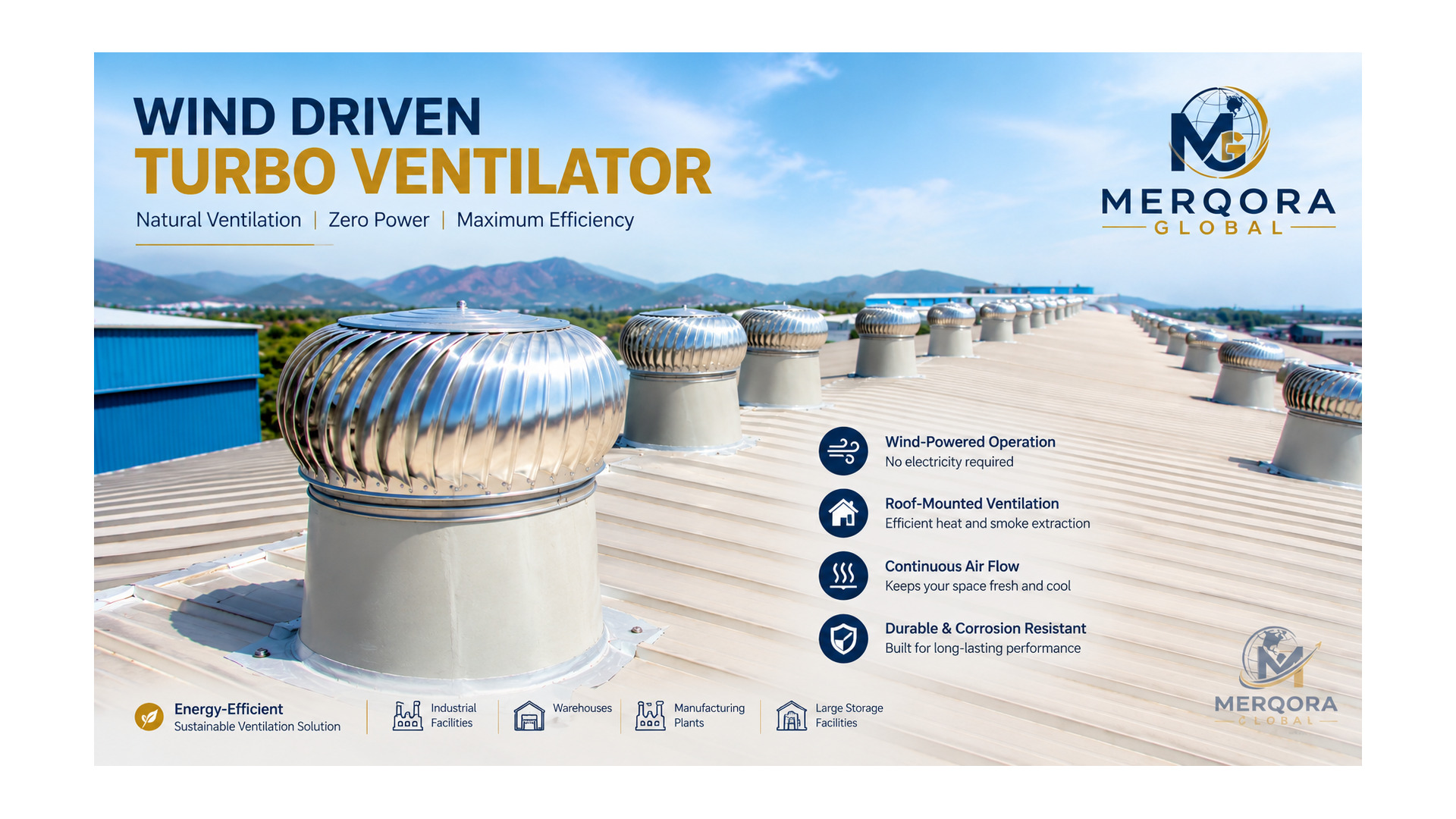 Wind Powered Exhaust Fans - High performance wind powered exhaust fans engineered for industrial applications.